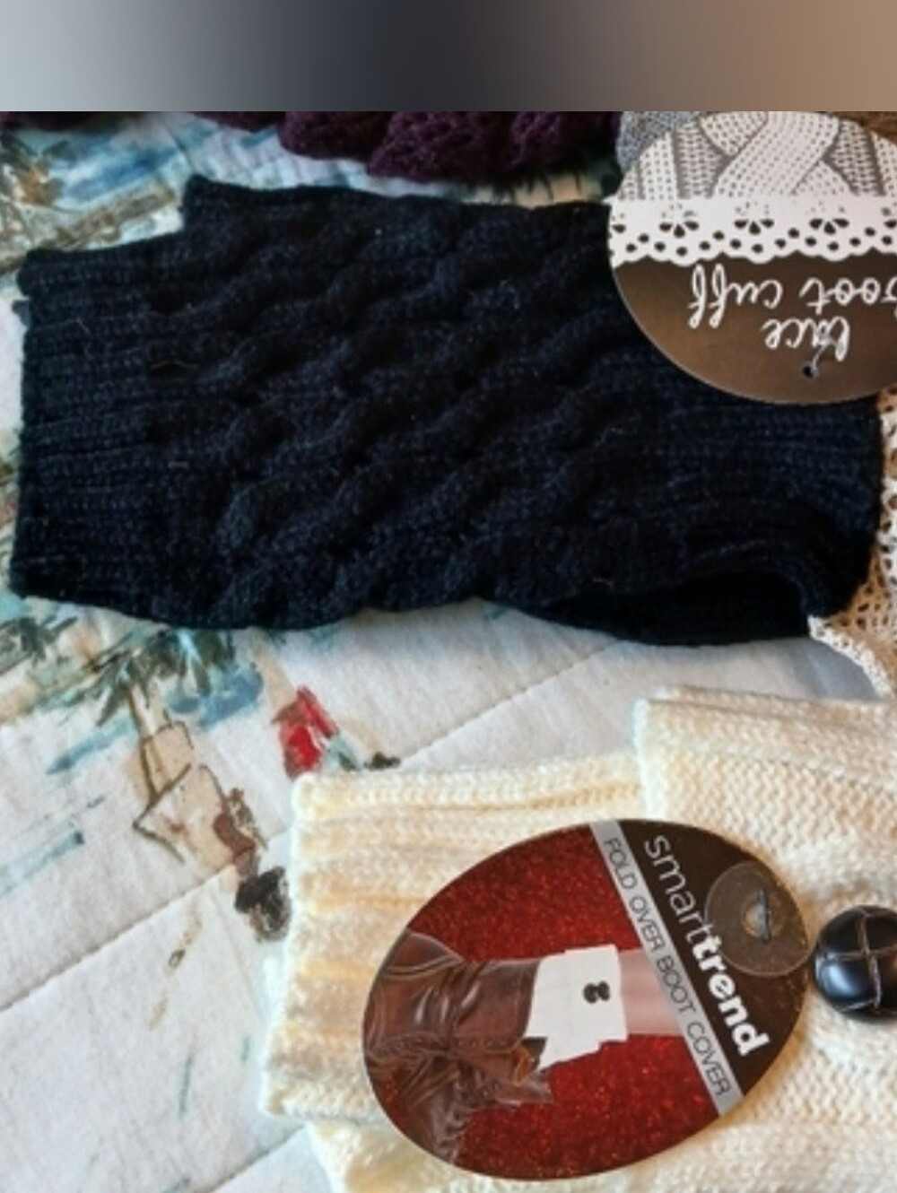 🧭2 pr boot socks/cuff/cover NWT